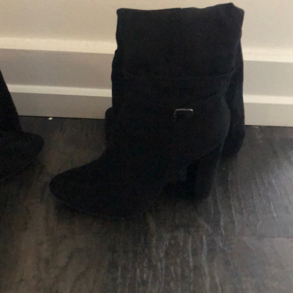 Knee high suede boots